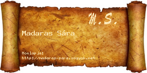 Madaras Sára névjegykártya